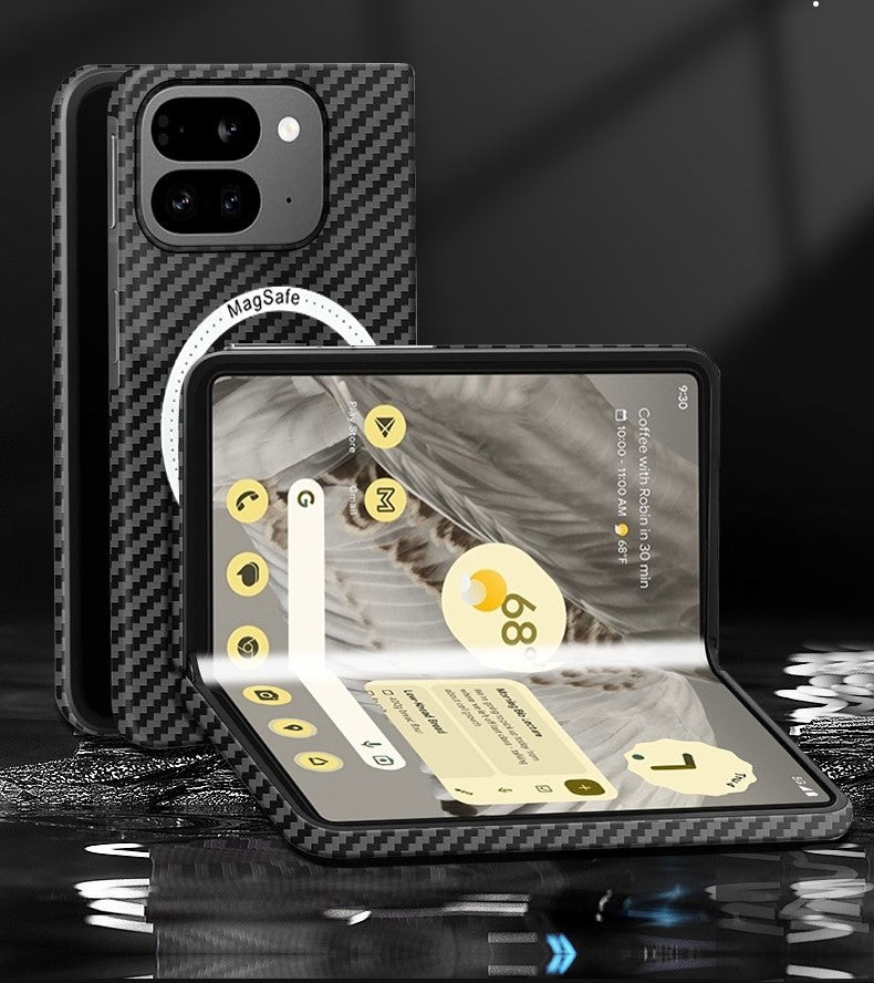 CarbonShield Google Pixel 9 Pro Fold Case with Magnetic Armor & Camera Lens Guard