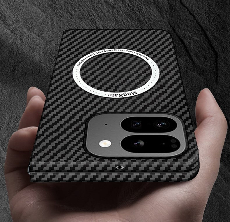 CarbonShield Google Pixel 9 Pro Fold Case with Magnetic Armor & Camera Lens Guard