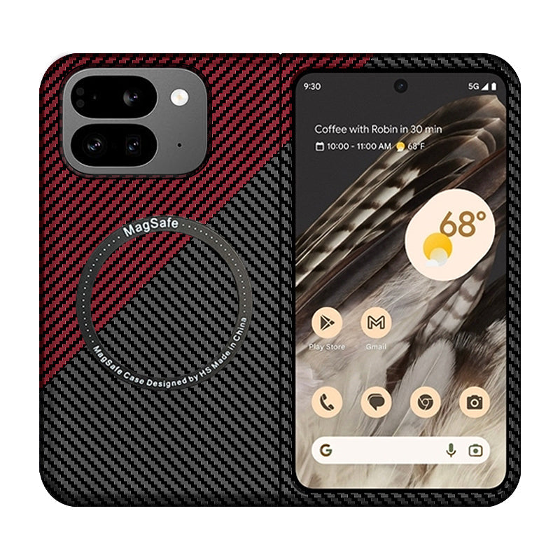 CarbonShield Google Pixel 9 Pro Fold Case with Magnetic Armor & Camera Lens Guard