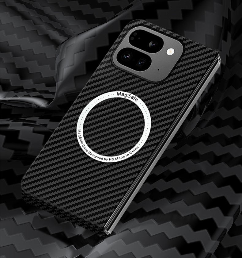 CarbonShield Google Pixel 9 Pro Fold Case with Magnetic Armor & Camera Lens Guard
