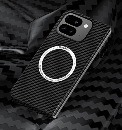 CarbonShield Google Pixel 9 Pro Fold Case with Magnetic Armor & Camera Lens Guard