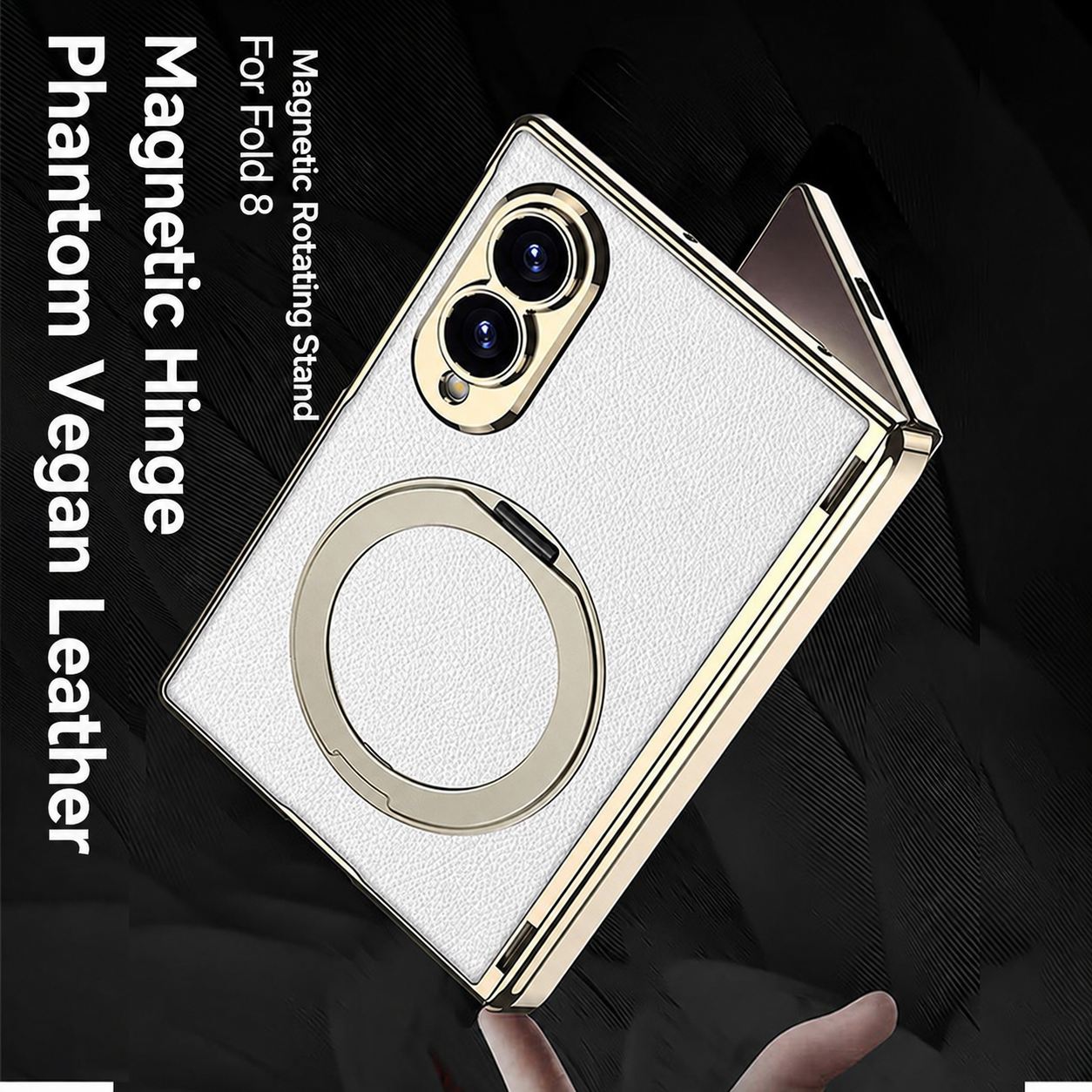 RoyalAura™ Leather MagSafe Case for Samsung Galaxy Z Fold 8, 8 Ultra, 7 Series