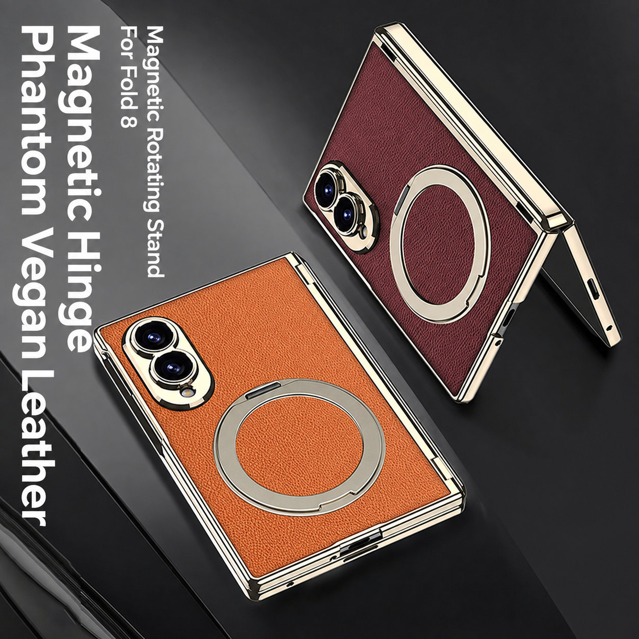 RoyalAura™ Leather MagSafe Case for Samsung Galaxy Z Fold 8, 8 Ultra, 7 Series