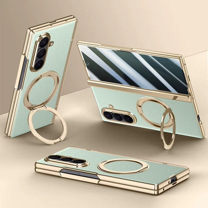 AxisFold Luxe™ Leather Magnetic Stand Case for Galaxy Z Fold 7