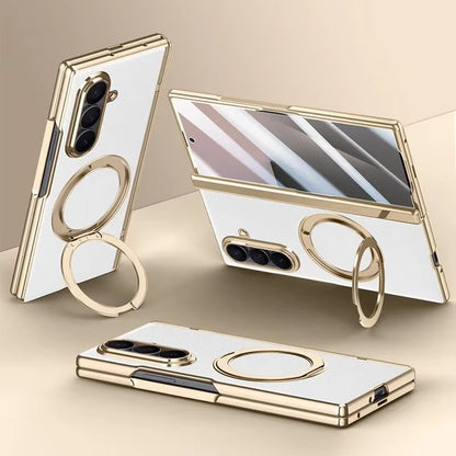AxisFold Luxe™ Leather Magnetic Stand Case for Galaxy Z Fold 7