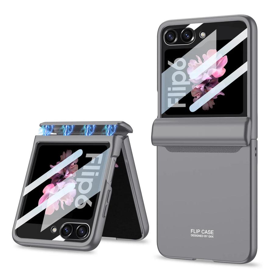 MatteShield Galaxy Z Flip 7, 6 & 5 360° Magnetic Hinge Case with Screen Protection