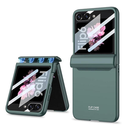 MatteShield Galaxy Z Flip 7, 6 & 5 360° Magnetic Hinge Case with Screen Protection