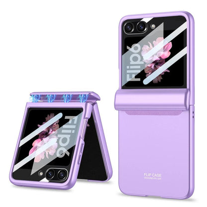 MatteShield Galaxy Z Flip 7, 6 & 5 360° Magnetic Hinge Case with Screen Protection