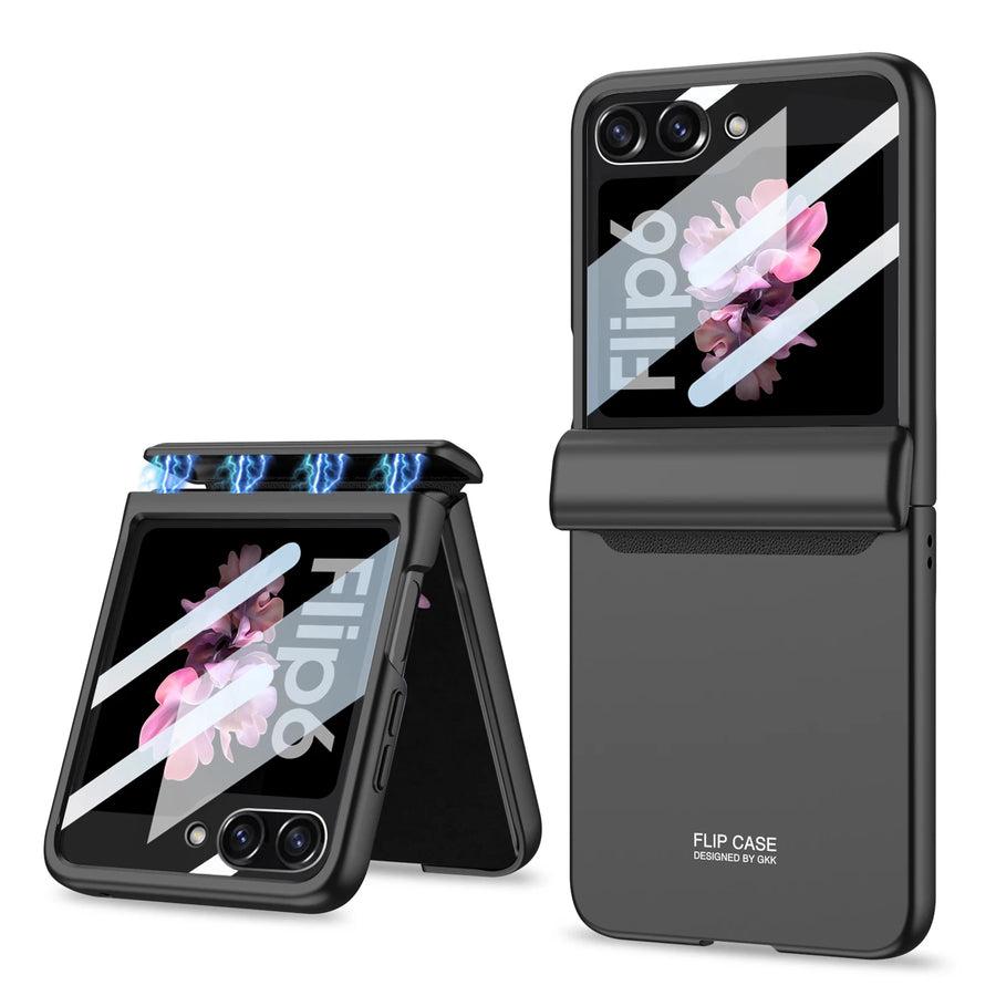 MatteShield Galaxy Z Flip 7, 6 & 5 360° Magnetic Hinge Case with Screen Protection