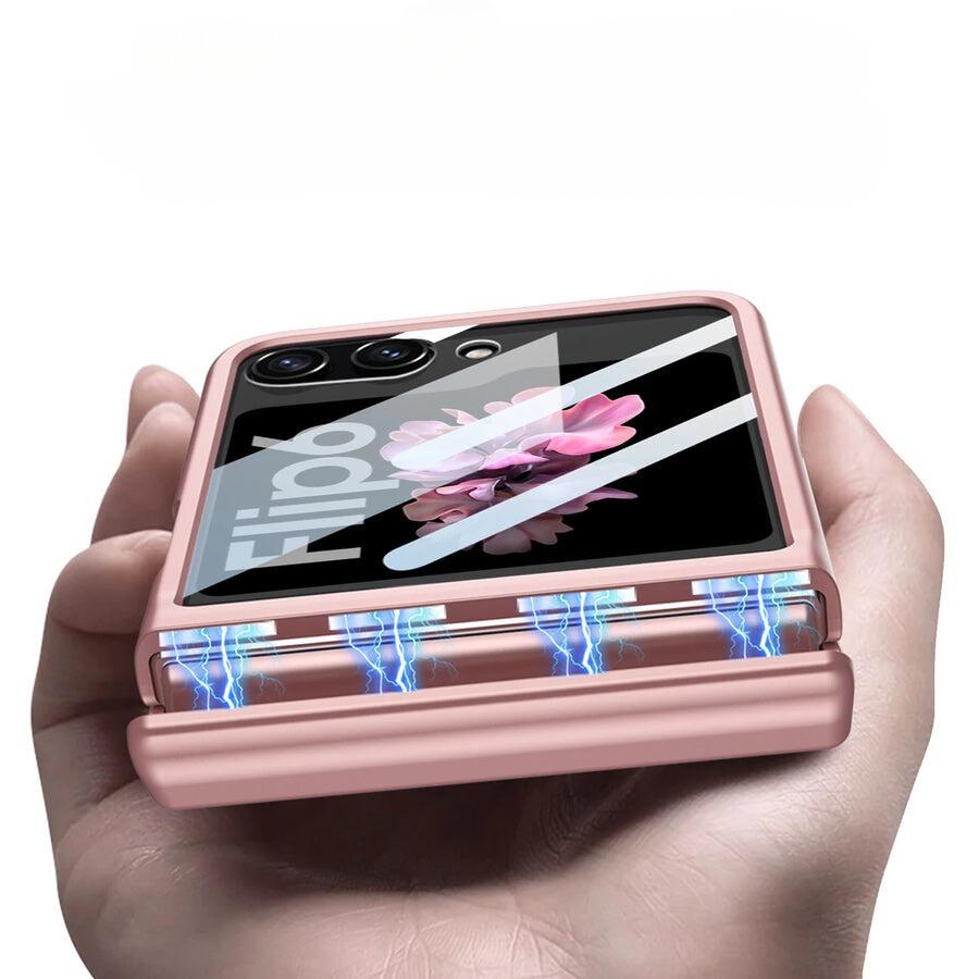 MatteShield Galaxy Z Flip 7, 6 & 5 360° Magnetic Hinge Case with Screen Protection