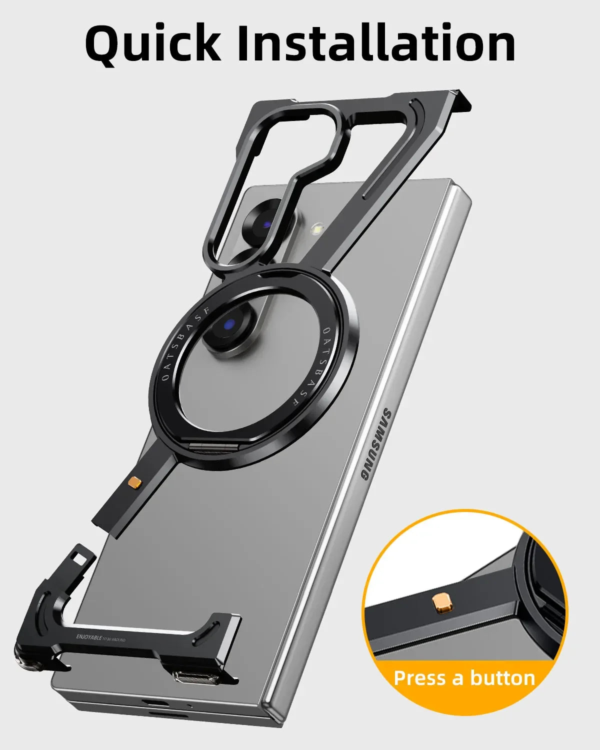 SteelEdge™ Pro Magnetic Alloy Bumper Case for Z Fold 7