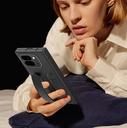 VelvetGuard Pixel 10, 9 Pro Fold Case with Luxe Strap, Camera & Screen Armor