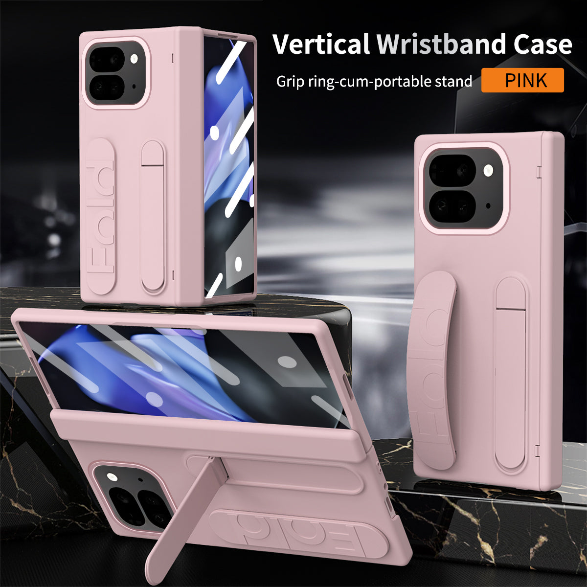 VelvetGuard Pixel 10, 9 Pro Fold Case with Luxe Strap, Camera & Screen Armor