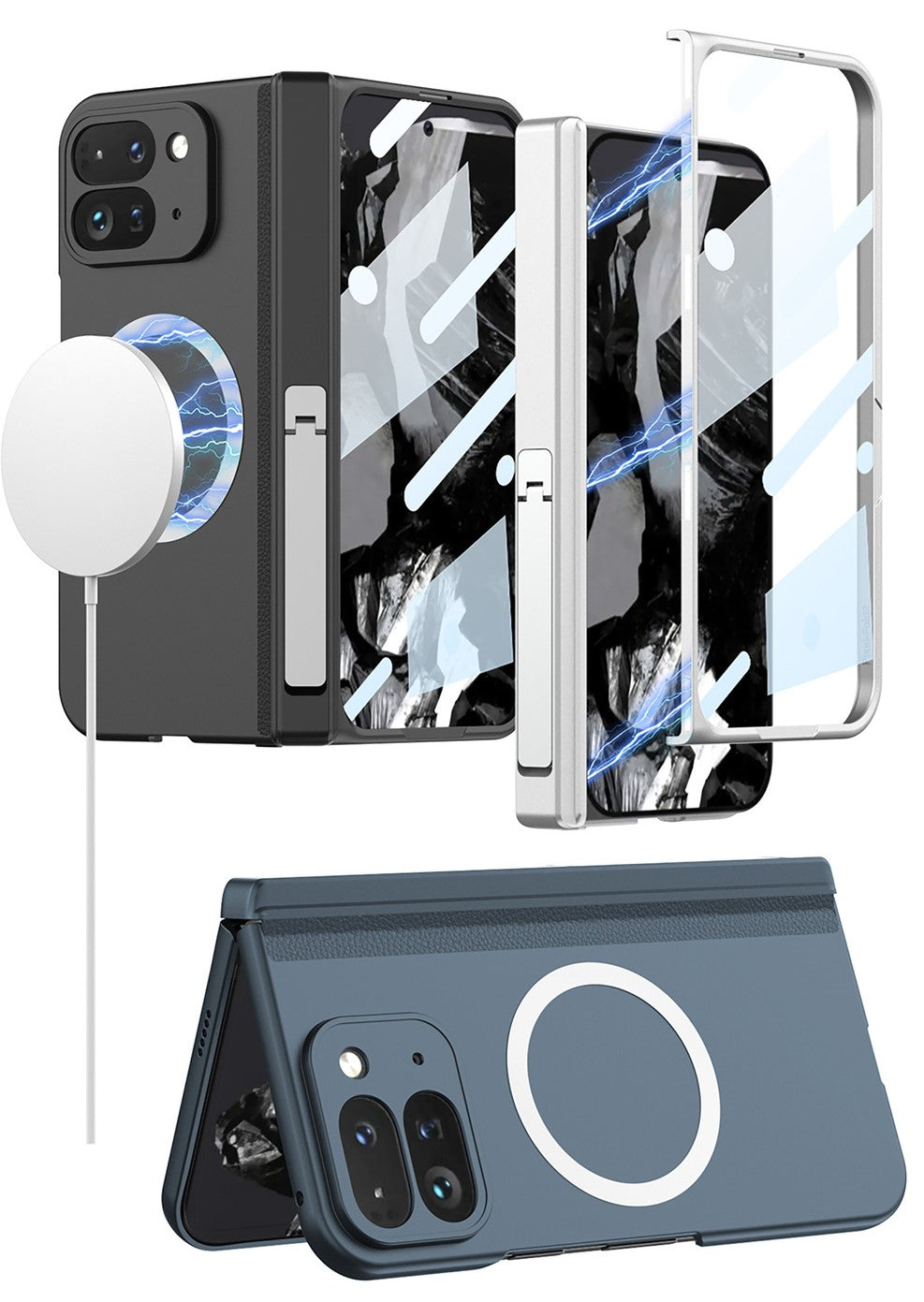 FoldShield MagSafe Google Pixel 9 Pro Fold Case with Kickstand & Hinge Armor