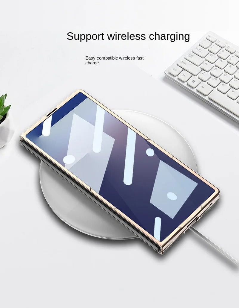 PrestigeCurve™ Genuine Leather Electroplated Case for Samsung Galaxy Z Fold 7