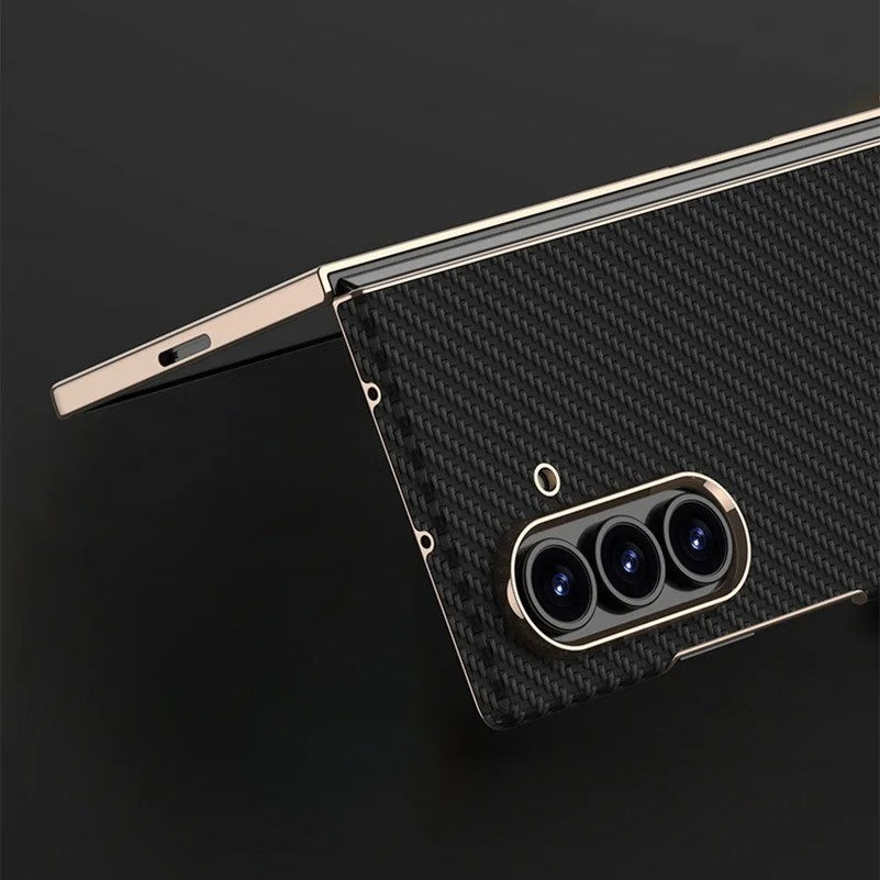 PrestigeCurve™ Genuine Leather Electroplated Case for Samsung Galaxy Z Fold 7