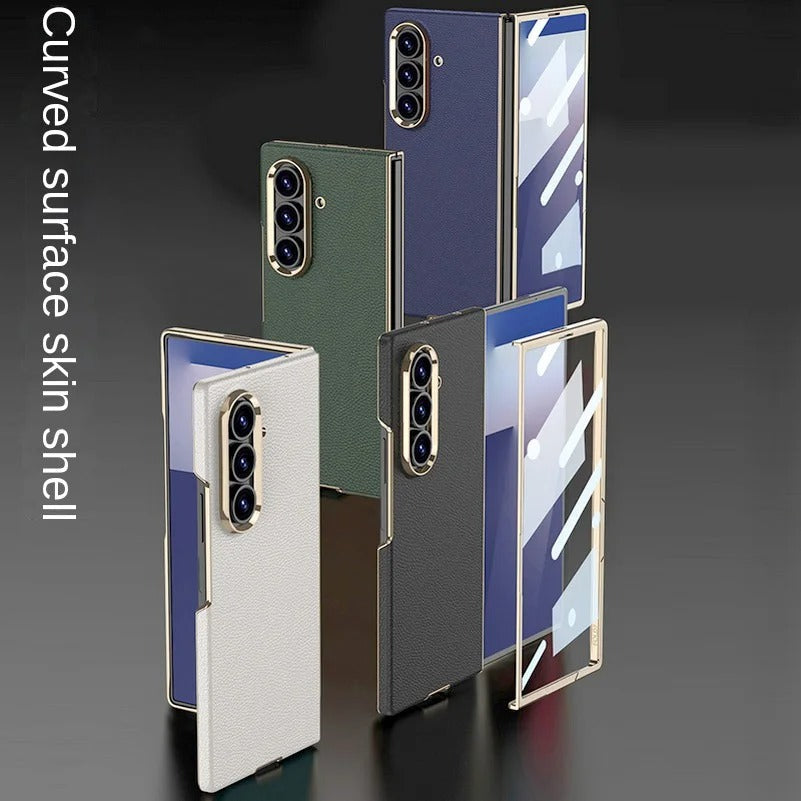 PrestigeCurve™ Genuine Leather Electroplated Case for Samsung Galaxy Z Fold 7