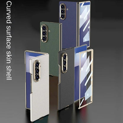 PrestigeCurve™ Genuine Leather Electroplated Case for Samsung Galaxy Z Fold 7