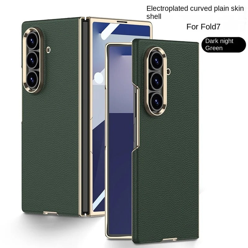 PrestigeCurve™ Genuine Leather Electroplated Case for Samsung Galaxy Z Fold 7