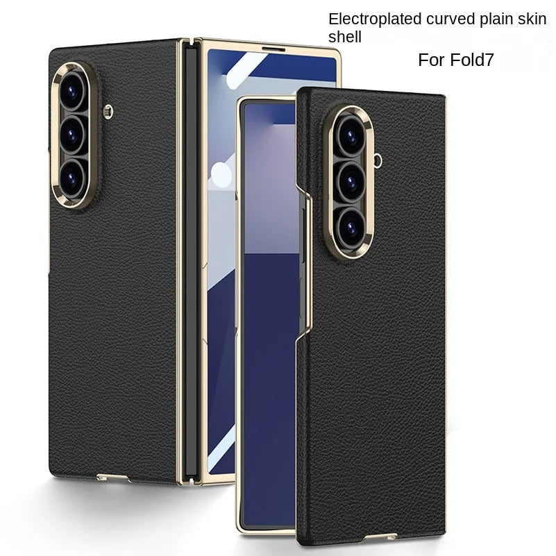 PrestigeCurve™ Genuine Leather Electroplated Case for Samsung Galaxy Z Fold 7