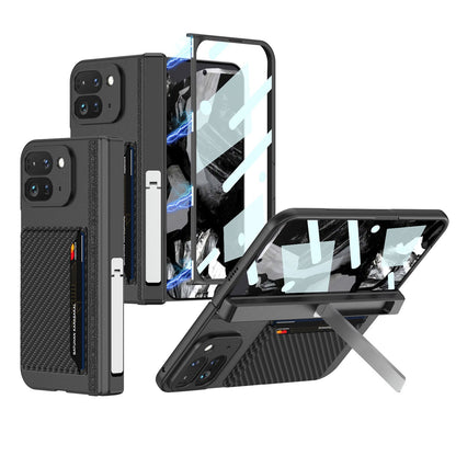 CardShield Google Pixel 10, 9 Pro Fold Leather Case with Hinge Armor & Kickstand