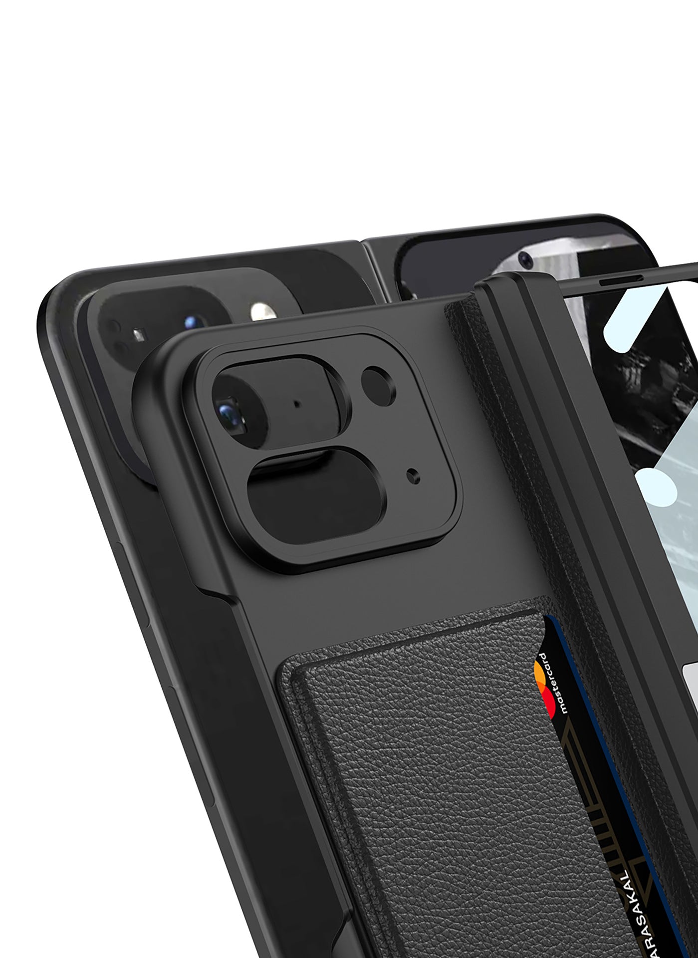 CardShield Google Pixel 10, 9 Pro Fold Leather Case with Hinge Armor & Kickstand