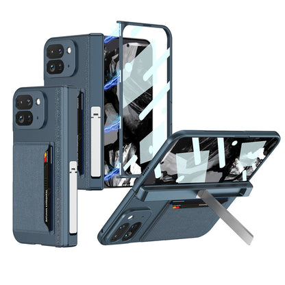 CardShield Google Pixel 10, 9 Pro Fold Leather Case with Hinge Armor & Kickstand