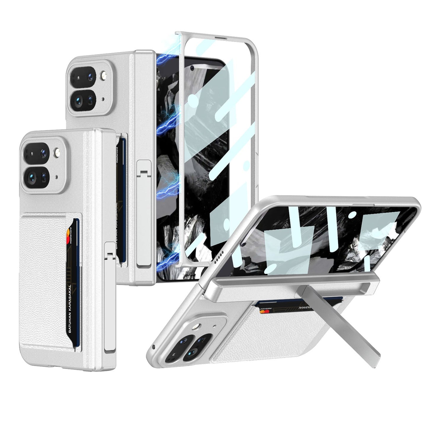 CardShield Google Pixel 10, 9 Pro Fold Leather Case with Hinge Armor & Kickstand