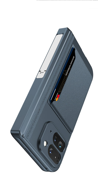 CardShield Google Pixel 10, 9 Pro Fold Leather Case with Hinge Armor & Kickstand