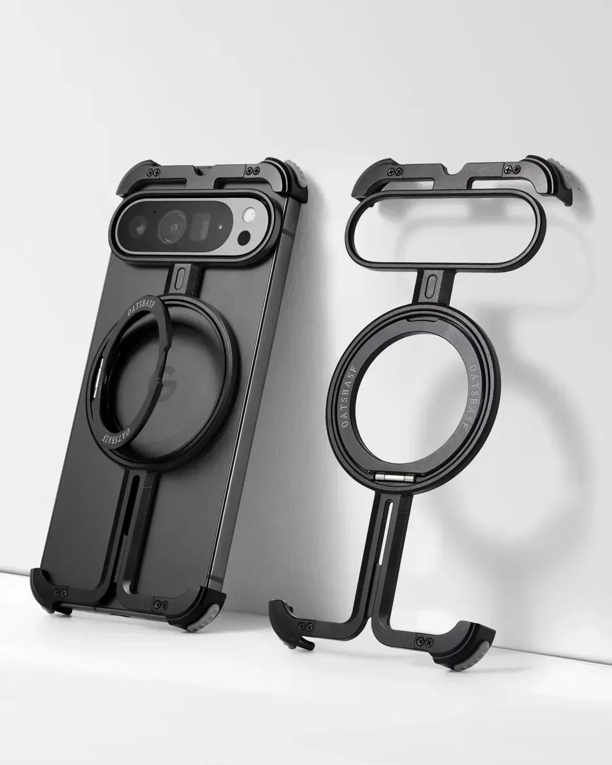 FrameGuard Google Pixel 10 & 9 Series Frameless Magnetic Case with Ring Stand