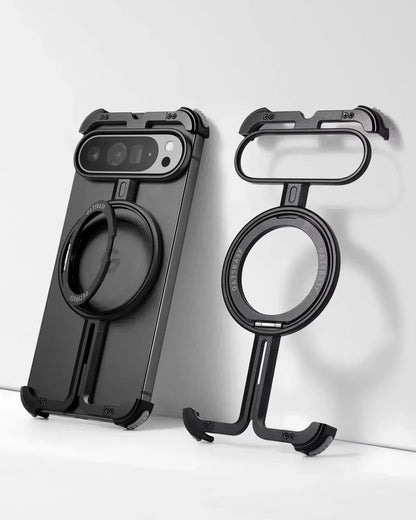 FrameGuard Google Pixel 10 & 9 Series Frameless Magnetic Case with Ring Stand