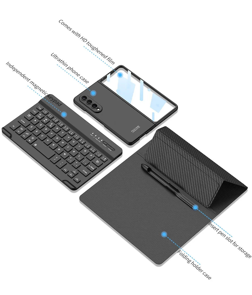 FlexStation™ 4-in-1 WorkSuite – Slim Case, Keyboard, Pen & Leather Stand for Z Fold