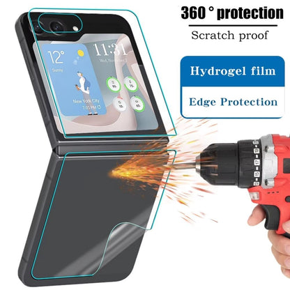 AquaGuard Galaxy Z Flip 7, 6, 5 & 4 9-in-1 Hydrogel Full Screen Protector Set