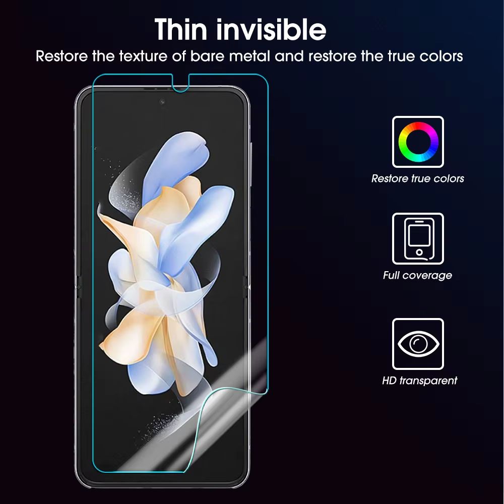 AquaGuard Galaxy Z Flip 7, 6, 5 & 4 9-in-1 Hydrogel Full Screen Protector Set