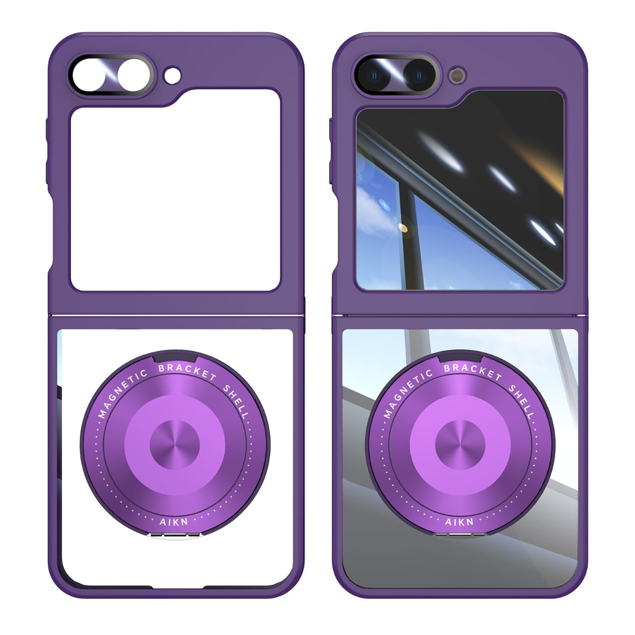 MagArmor Galaxy Z Flip 7 & 6 Magnetic Case with 360° Ring Stand