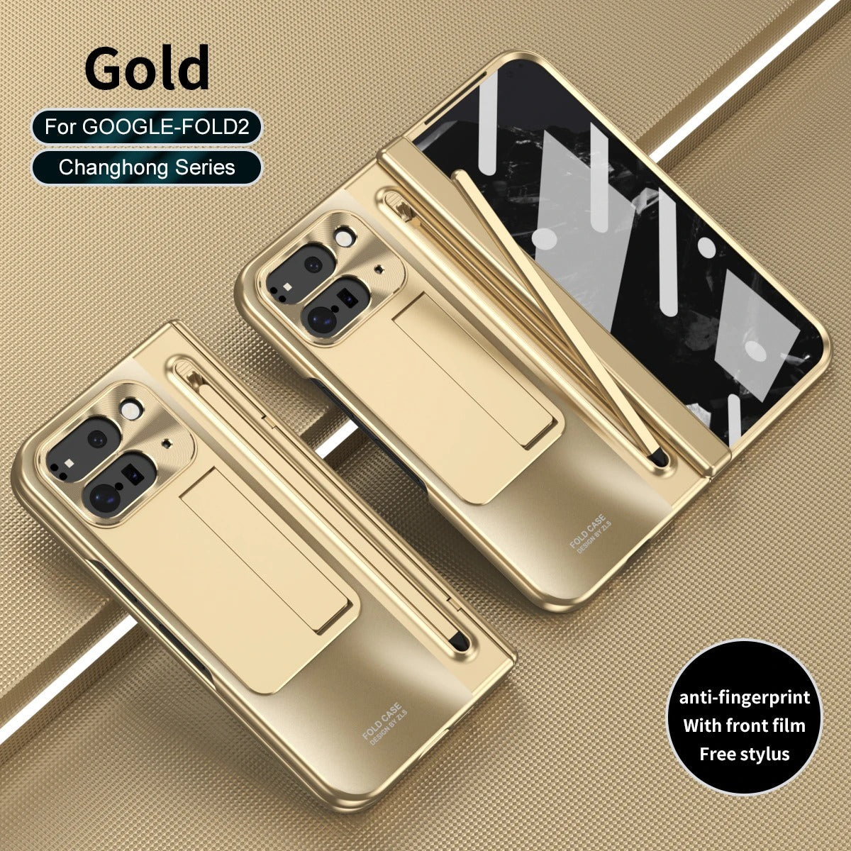 FlexGuard Google Pixel 10, 9 Pro Fold Case with Stylus Slot & Bracket Stand