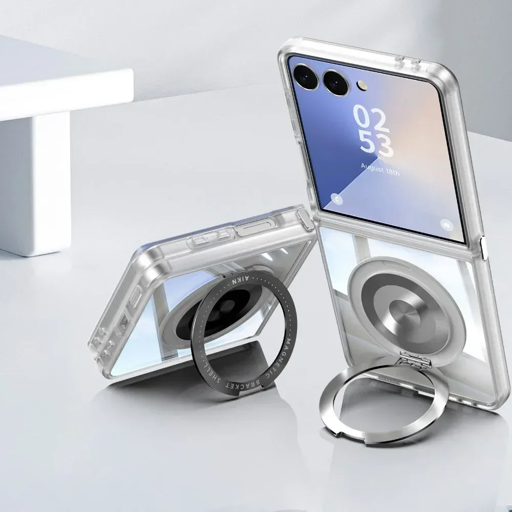 MagArmor Galaxy Z Flip 7 & 6 Magnetic Case with 360° Ring Stand