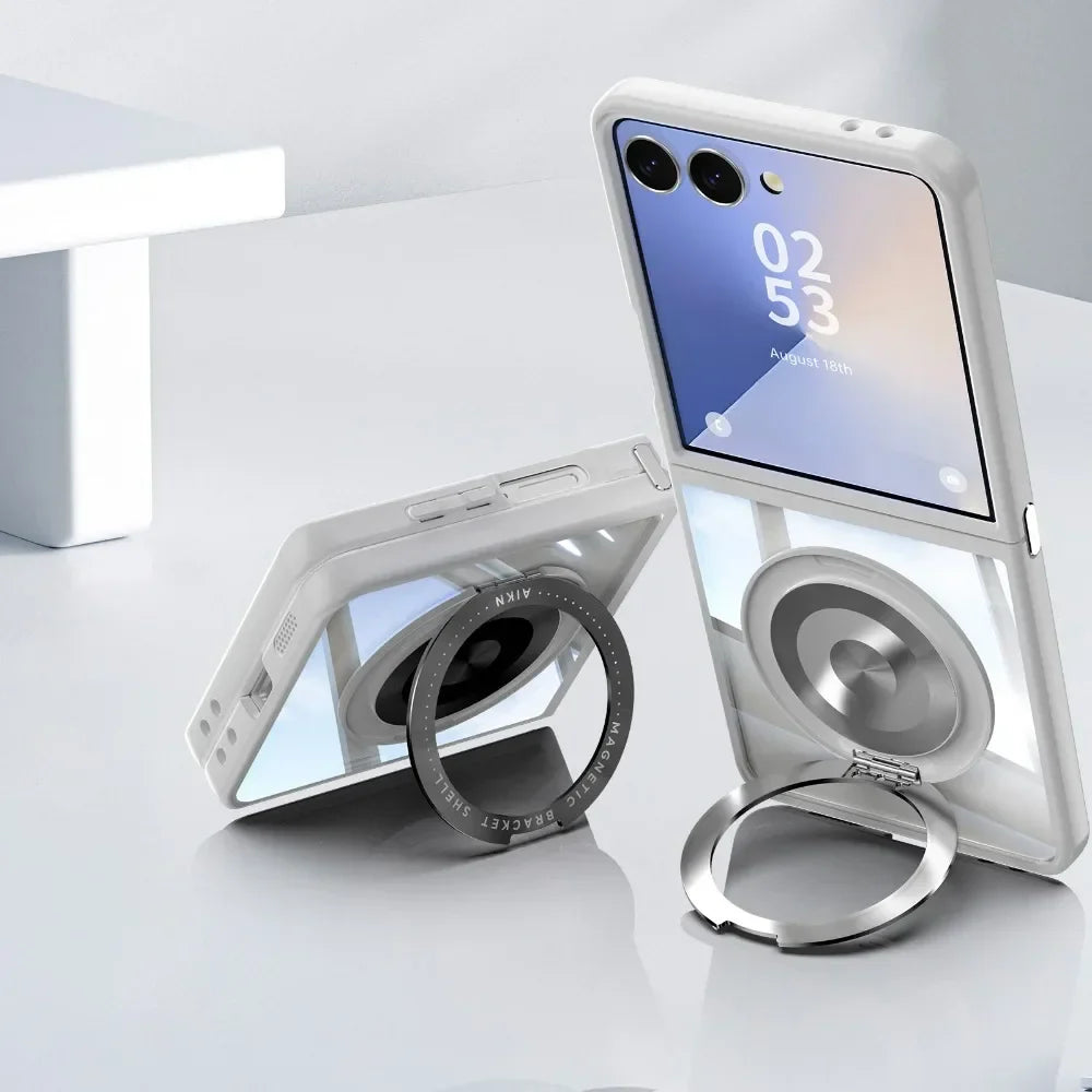 MagArmor Galaxy Z Flip 7 & 6 Magnetic Case with 360° Ring Stand