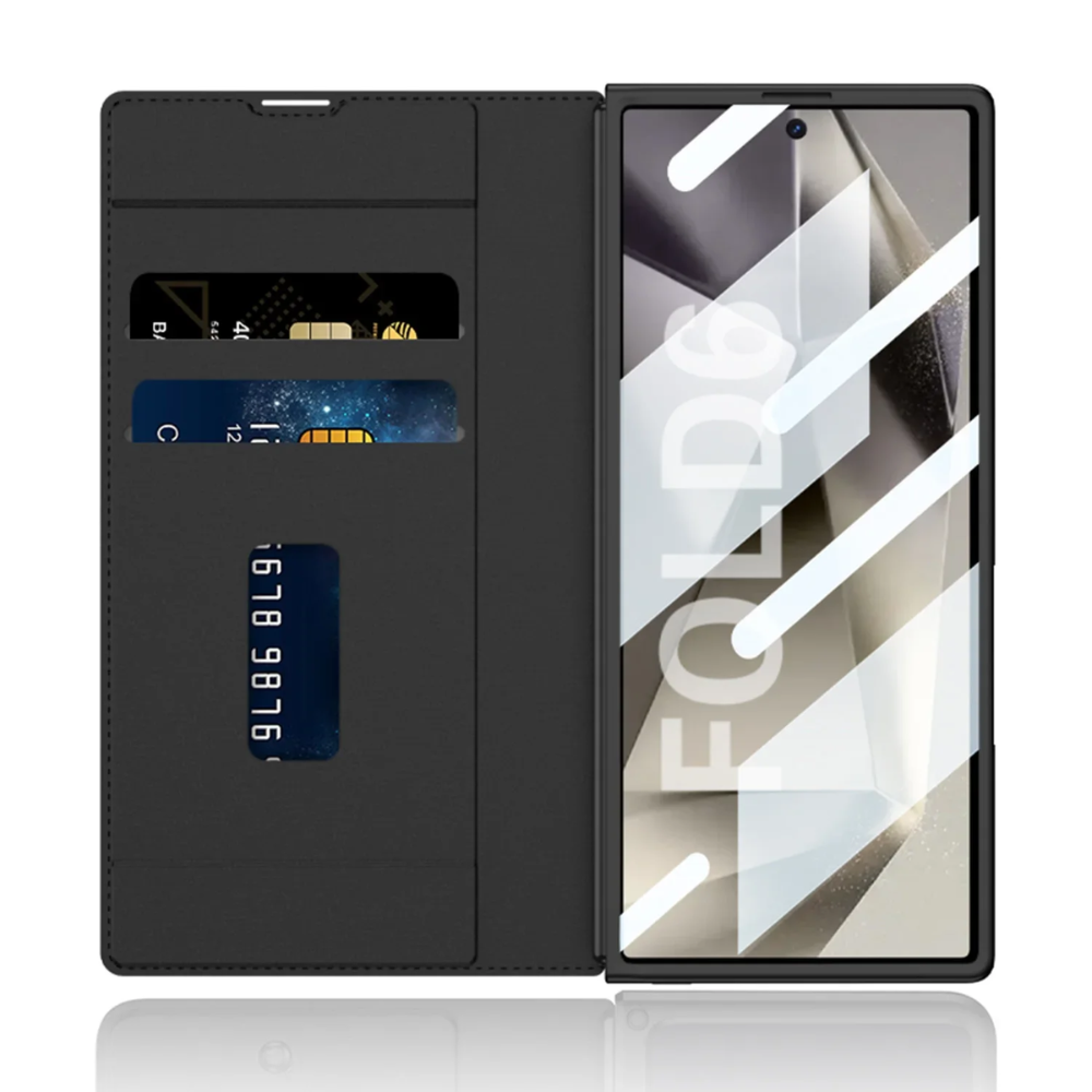 FortiCase Galaxy Z Fold 7, 6, 5 & 4 Leather Wallet Case with Pen Slot & Kickstand
