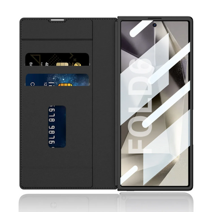 FortiCase Galaxy Z Fold 7, 6, 5 & 4 Leather Wallet Case with Pen Slot & Kickstand
